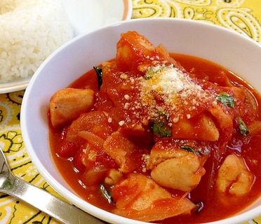 フライパンで簡単☆鶏むね肉のトマト煮